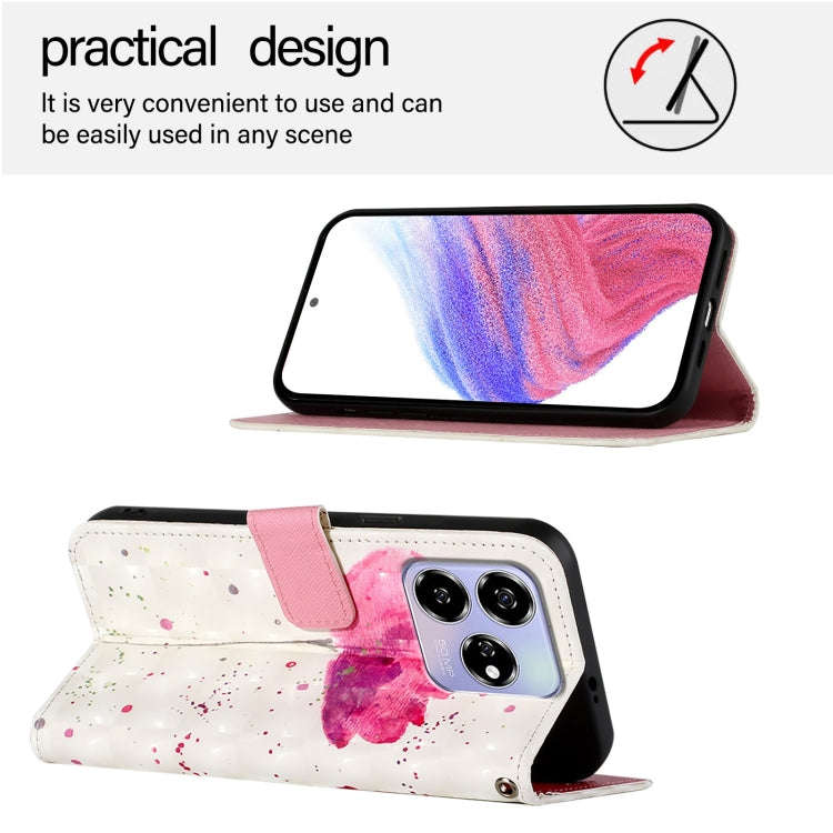 For ZTE Blade V60 / Axon 60 3D Painting Horizontal Flip Leather Phone Case(Flower)
