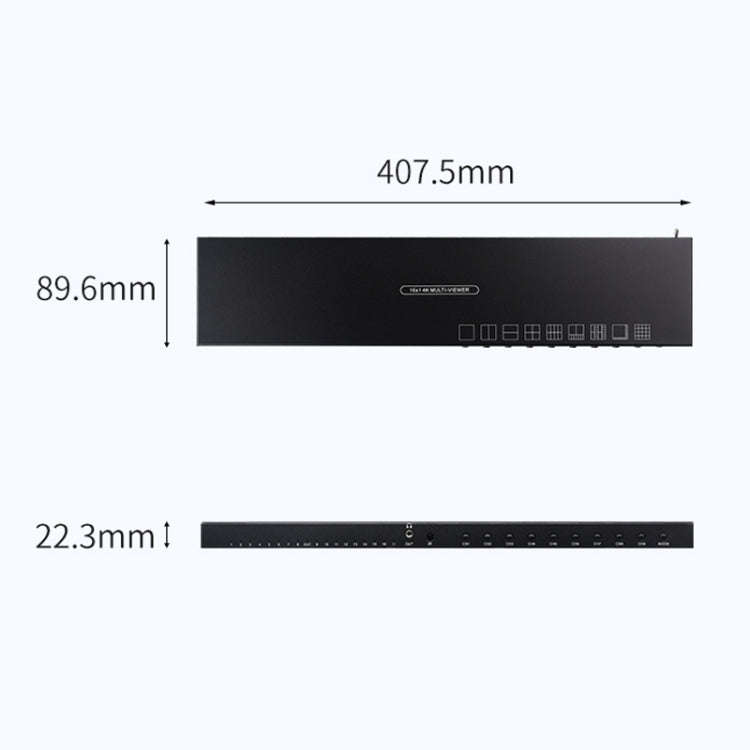 Measy MV43161 16-screen 4K HDMI 1080P Simultaneous Display Splitter(US Plug)