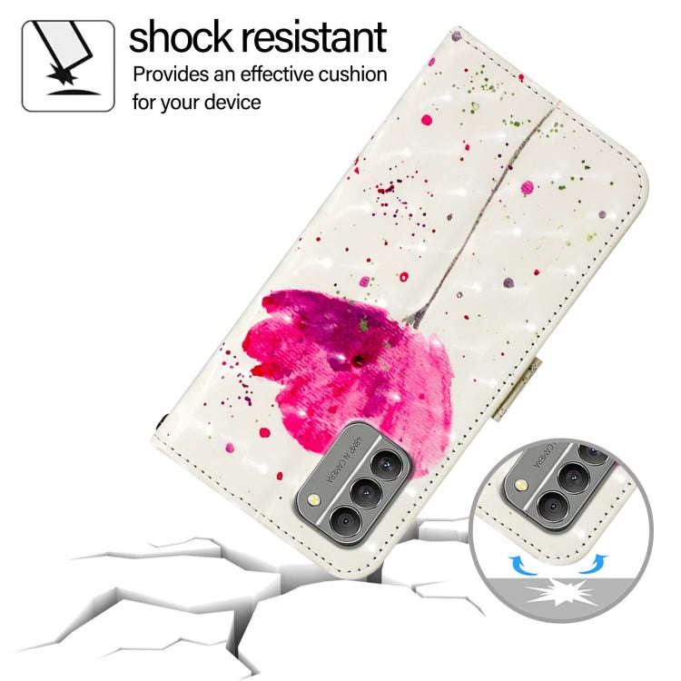 For Nokia G400 3D Painting Horizontal Flip Leather Phone Case(Flower)