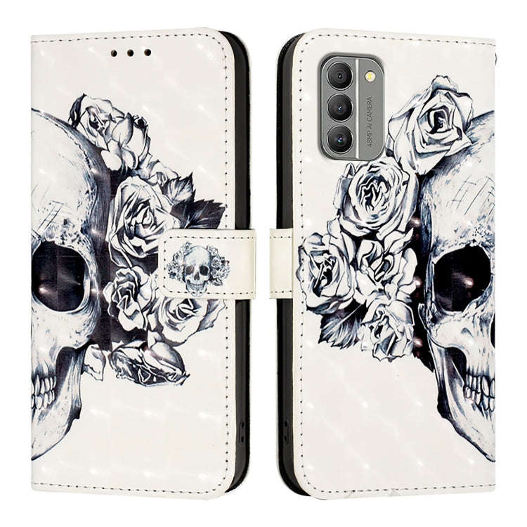 For Nokia G400 3D Painting Horizontal Flip Leather Phone Case(Skull)