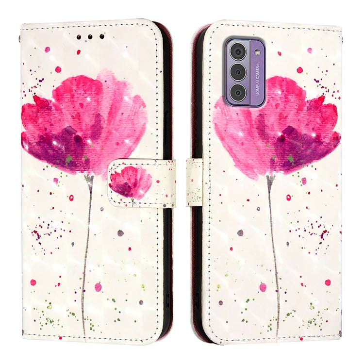 For Nokia G42 / G310 3D Painting Horizontal Flip Leather Phone Case(Flower)