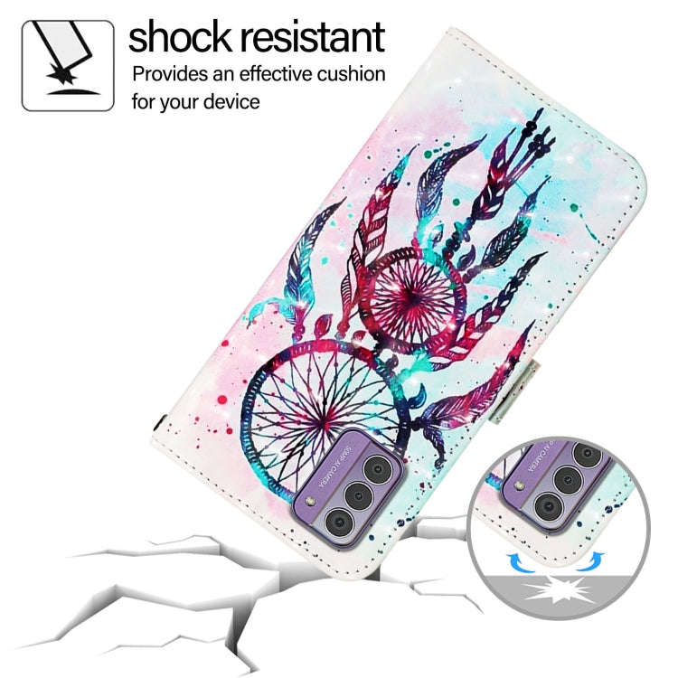 For Nokia G42 / G310 3D Painting Horizontal Flip Leather Phone Case(Color Drop Wind Chimes)