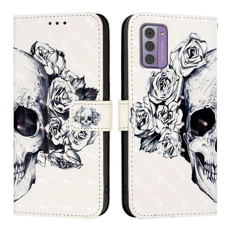 For Nokia G42 / G310 3D Painting Horizontal Flip Leather Phone Case(Skull)