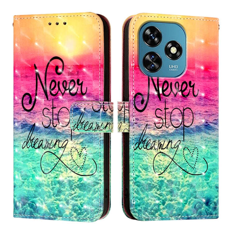 For Oukitel C51 3D Painting Horizontal Flip Leather Phone Case(Chasing Dreams)