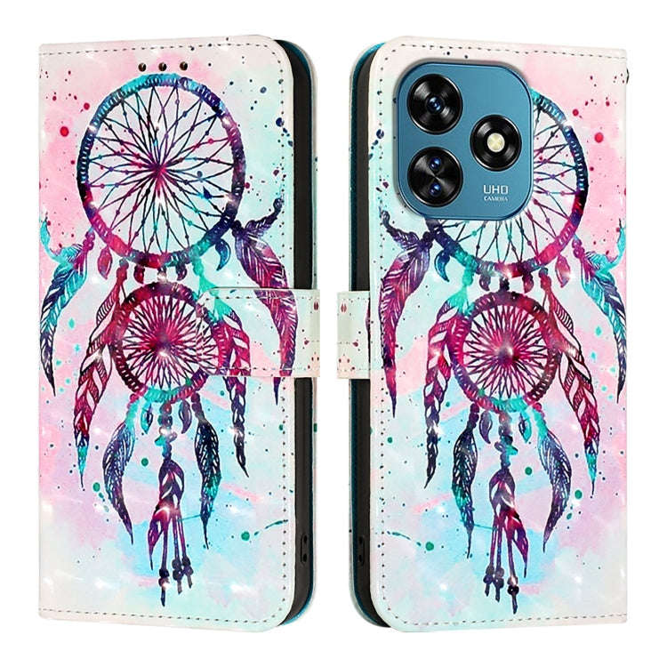 For Oukitel C51 3D Painting Horizontal Flip Leather Phone Case(Color Drop Wind Chimes)