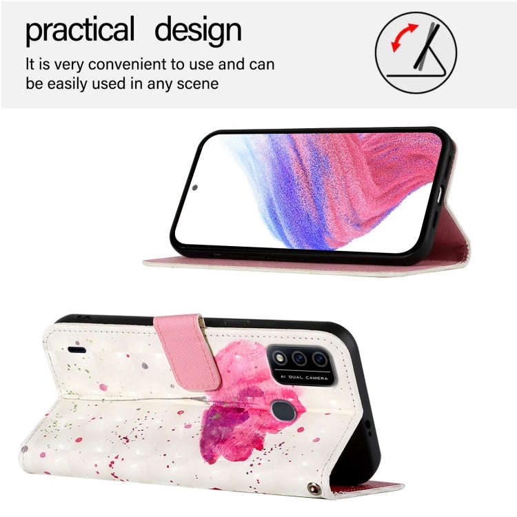 For Itel A48 3D Painting Horizontal Flip Leather Phone Case(Flower)