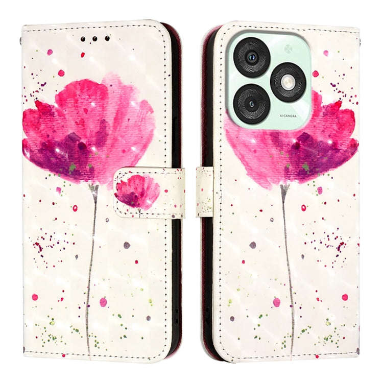 For Itel A50 3D Painting Horizontal Flip Leather Phone Case(Flower)