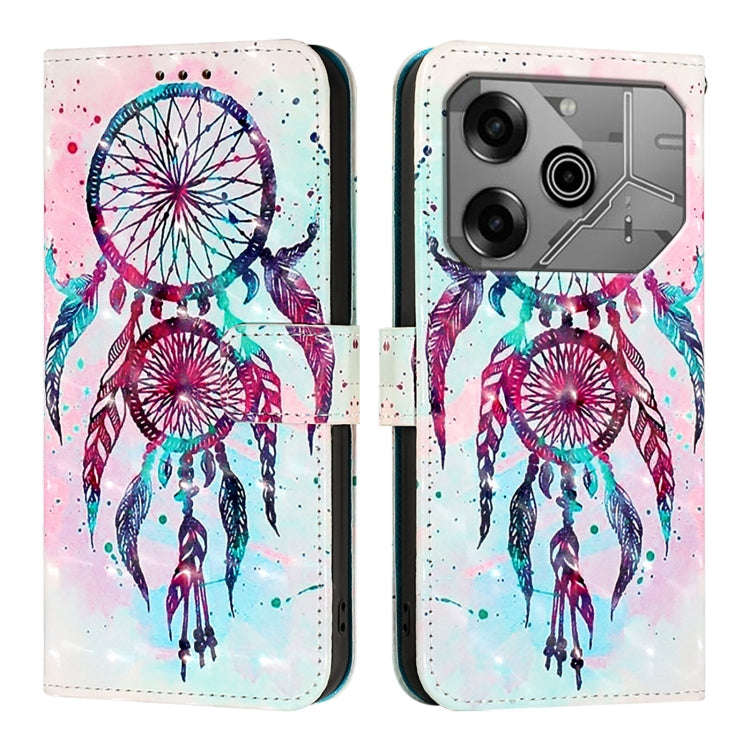For Tecno Pova 6 Neo 3D Painting Horizontal Flip Leather Phone Case(Color Drop Wind Chimes)