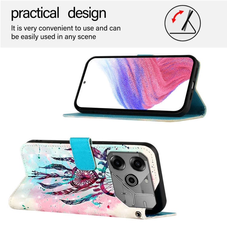For Tecno Pova 6 Neo 3D Painting Horizontal Flip Leather Phone Case(Color Drop Wind Chimes)