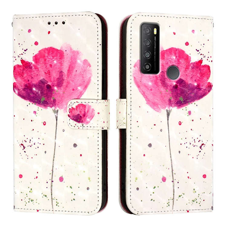 For TCL 30 XL T701DL 3D Painting Horizontal Flip Leather Phone Case(Flower)