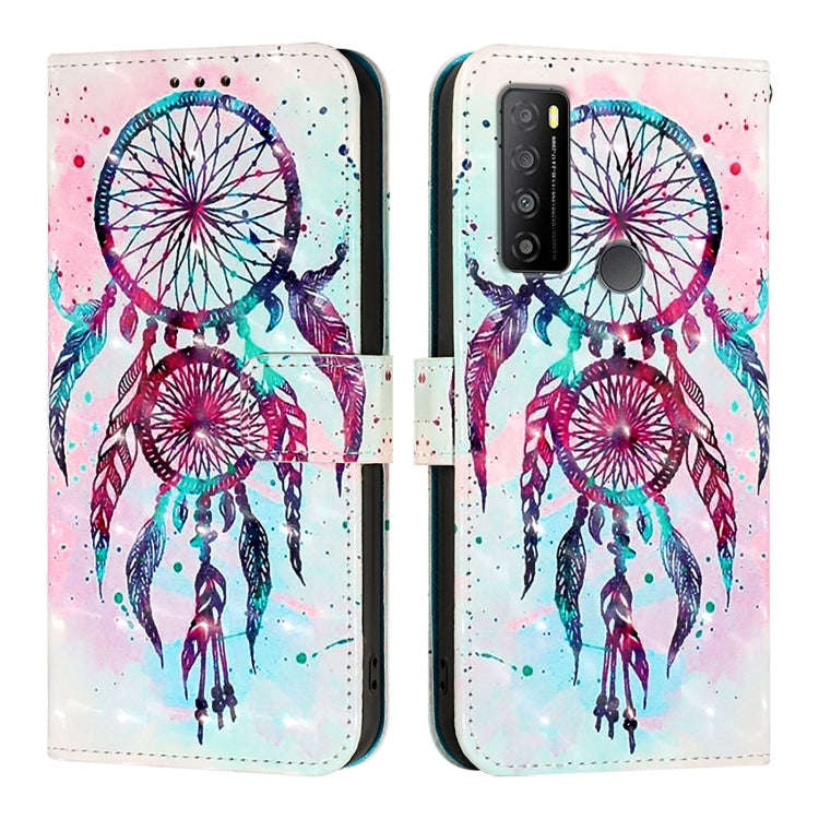 For TCL 30 XL T701DL 3D Painting Horizontal Flip Leather Phone Case(Color Drop Wind Chimes)