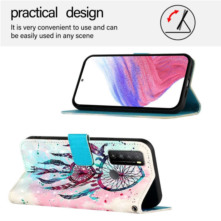 For TCL 30 XL T701DL 3D Painting Horizontal Flip Leather Phone Case(Color Drop Wind Chimes)