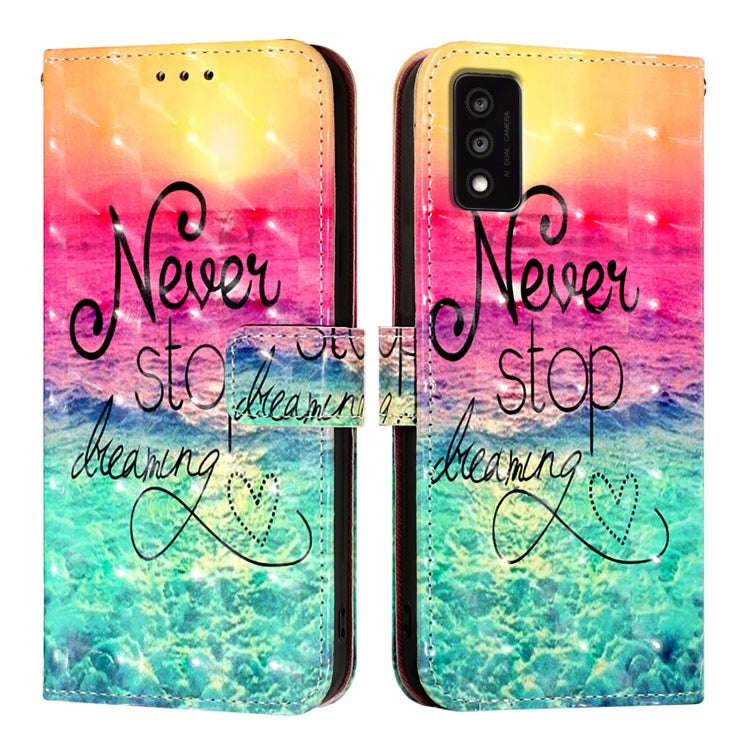 For TCL 30T T603DL 3D Painting Horizontal Flip Leather Phone Case(Chasing Dreams)