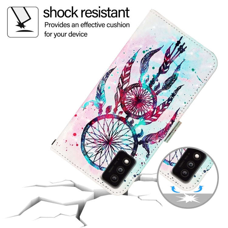 For TCL 30T T603DL 3D Painting Horizontal Flip Leather Phone Case(Color Drop Wind Chimes)