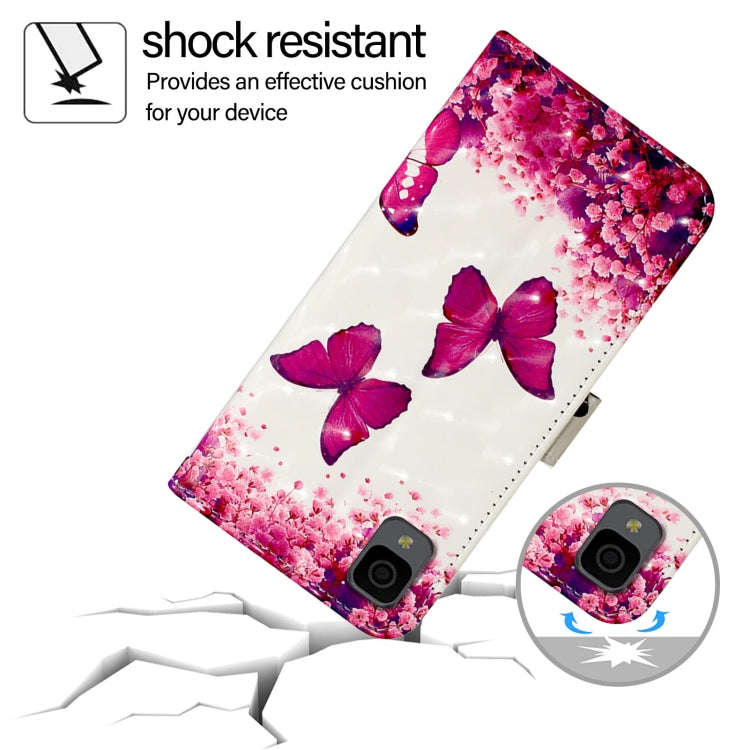 For TCL 30 Z T602DL 3D Painting Horizontal Flip Leather Phone Case(Rose Butterfly)