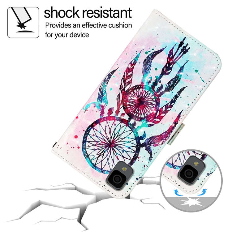 For TCL 30 Z T602DL 3D Painting Horizontal Flip Leather Phone Case(Color Drop Wind Chimes)
