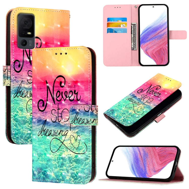 For TCL 40 XL / 40 T T608DL 3D Painting Horizontal Flip Leather Phone Case(Chasing Dreams)