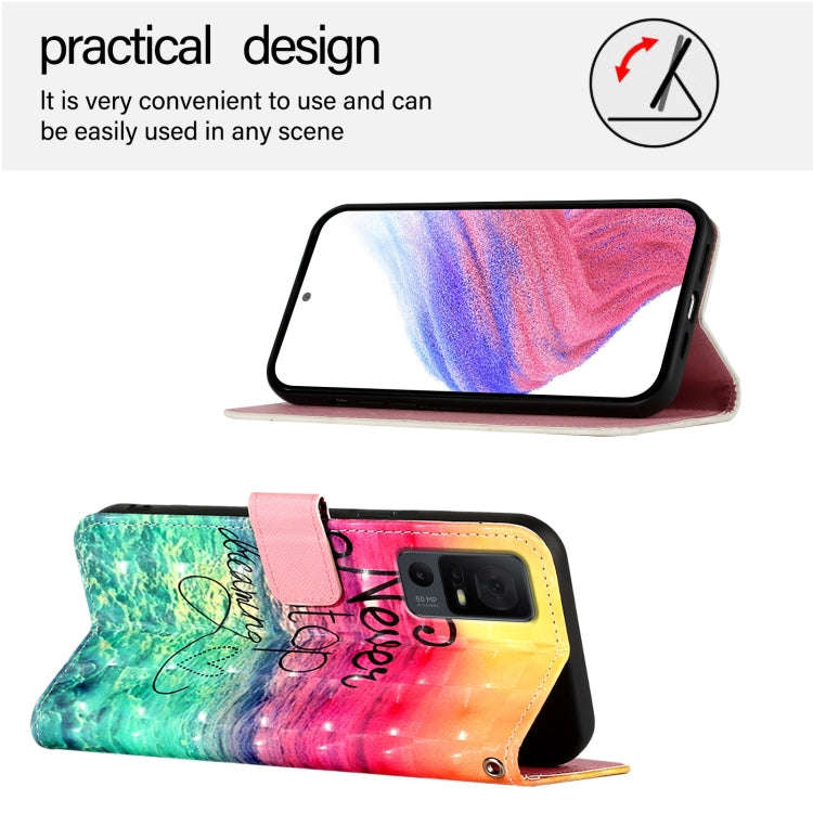 For TCL 40 XL / 40 T T608DL 3D Painting Horizontal Flip Leather Phone Case(Chasing Dreams)