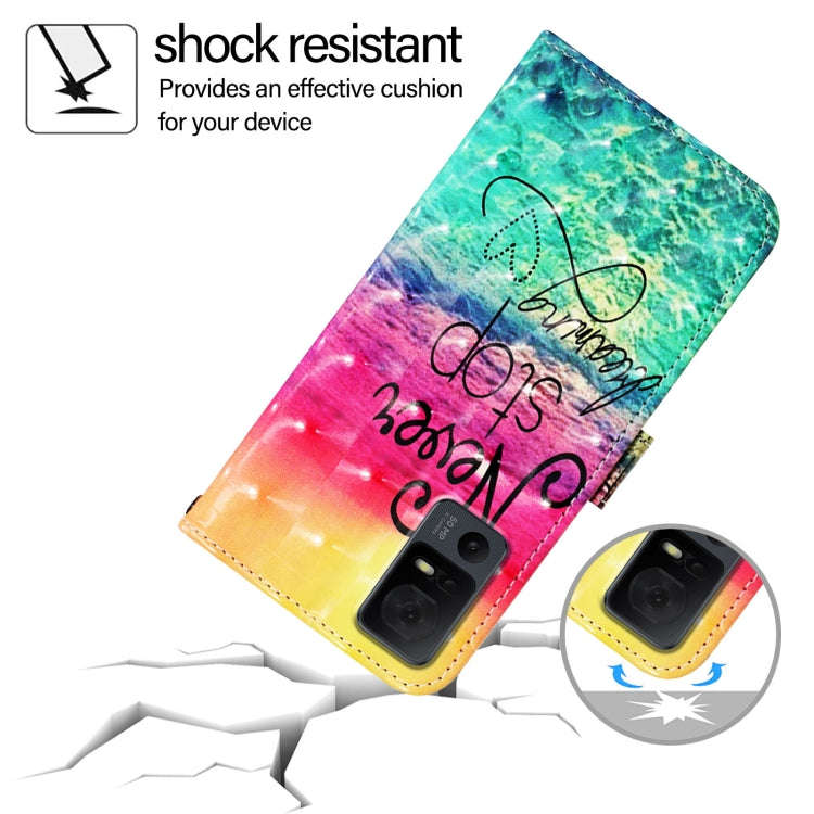 For TCL 40 XL / 40 T T608DL 3D Painting Horizontal Flip Leather Phone Case(Chasing Dreams)