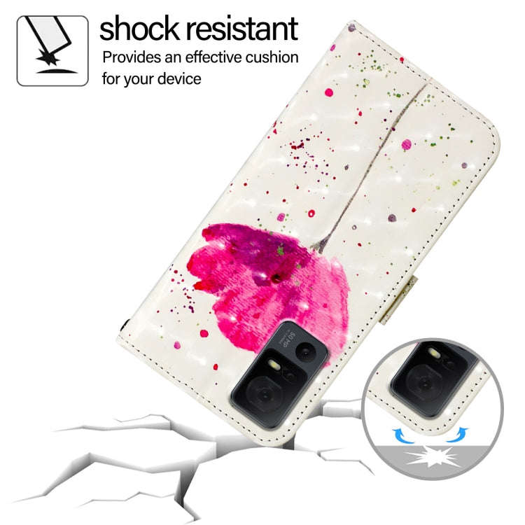 For TCL 40 XL / 40 T T608DL 3D Painting Horizontal Flip Leather Phone Case(Flower)