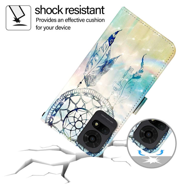 For TCL 50 LE 5G 3D Painting Horizontal Flip Leather Phone Case(Dream Wind Chimes)