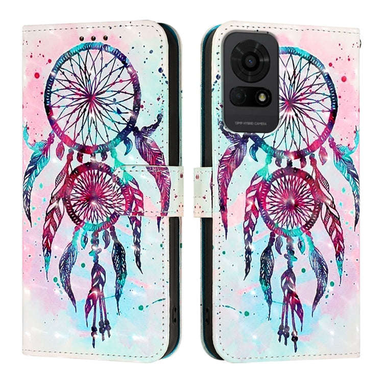 For TCL 50 LE 5G 3D Painting Horizontal Flip Leather Phone Case(Color Drop Wind Chimes)