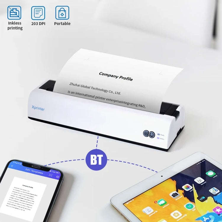 Xprinter P81 USB Interface + Portable Bluetooth Thermal Printer(AU Plug)