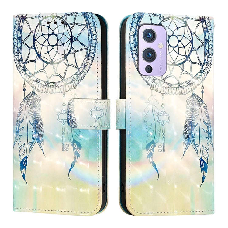 For OnePlus 9 3D Painting Horizontal Flip Leather Phone Case(Dream Wind Chimes)