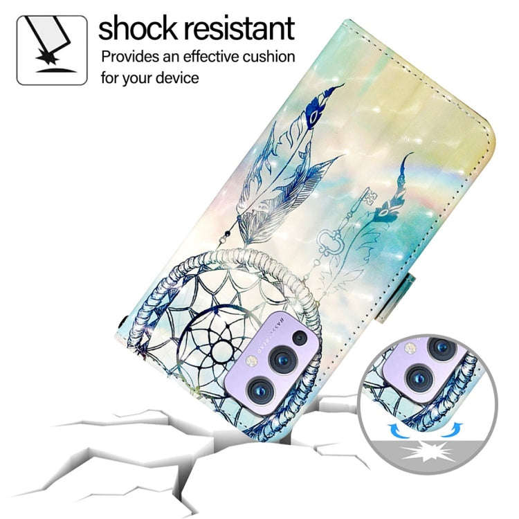 For OnePlus 9 3D Painting Horizontal Flip Leather Phone Case(Dream Wind Chimes)
