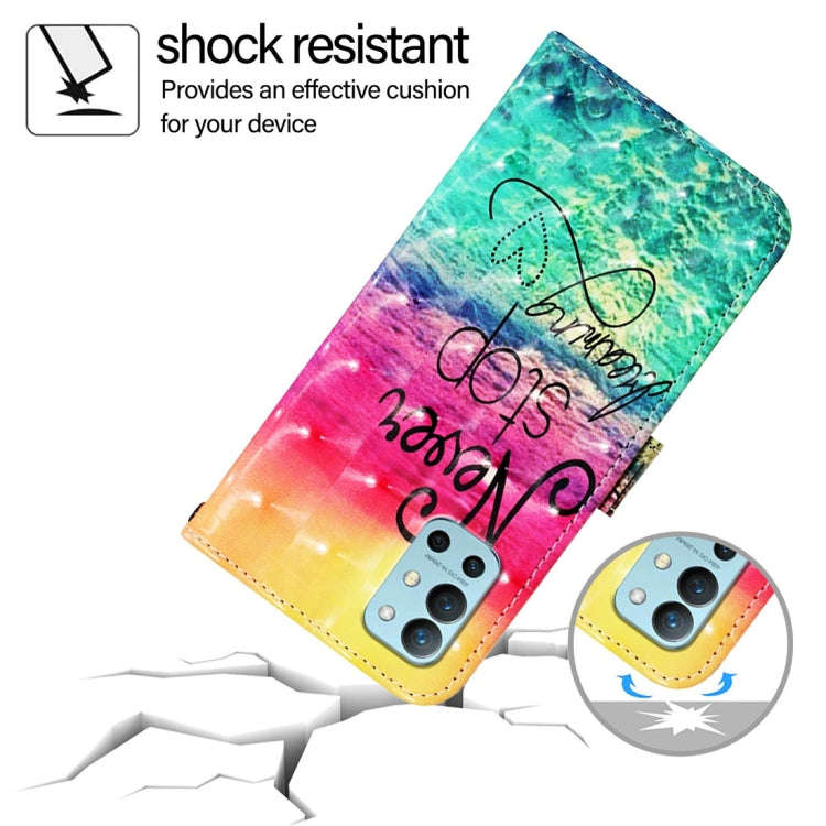 For OnePlus 9R / OnePlus 8T 3D Painting Horizontal Flip Leather Phone Case(Chasing Dreams)
