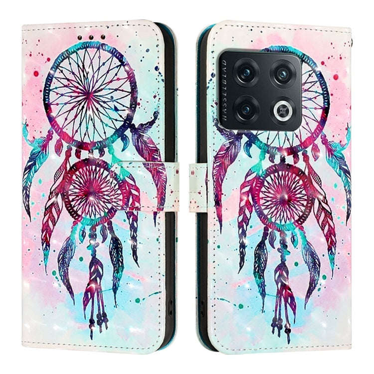 For OnePlus 10 Pro 3D Painting Horizontal Flip Leather Phone Case(Color Drop Wind Chimes)