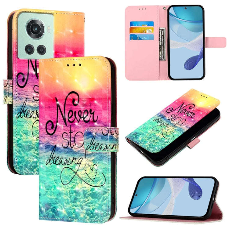 For OnePlus 10R / 10R Prime / OnePlus Ace 3D Painting Horizontal Flip Leather Phone Case(Chasing ...