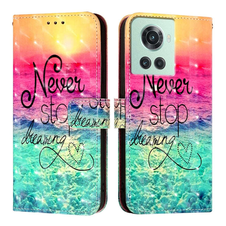 For OnePlus 10R / 10R Prime / OnePlus Ace 3D Painting Horizontal Flip Leather Phone Case(Chasing ...