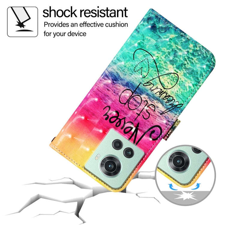 For OnePlus 10R / 10R Prime / OnePlus Ace 3D Painting Horizontal Flip Leather Phone Case(Chasing ...