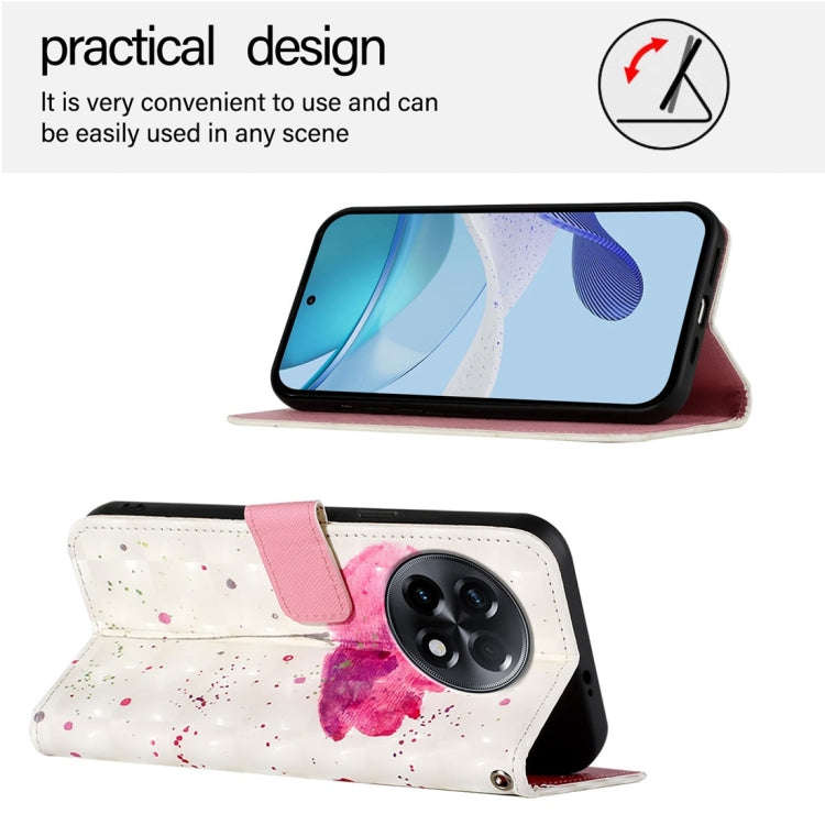 For OnePlus 11R 5G Global 3D Painting Horizontal Flip Leather Phone Case(Flower)