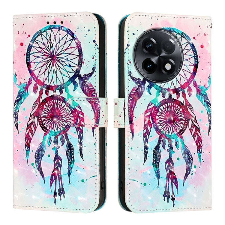 For OnePlus 11R 5G Global 3D Painting Horizontal Flip Leather Phone Case(Color Drop Wind Chimes)