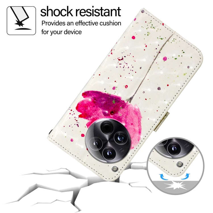 For OnePlus 12 Global 3D Painting Horizontal Flip Leather Phone Case(Flower)