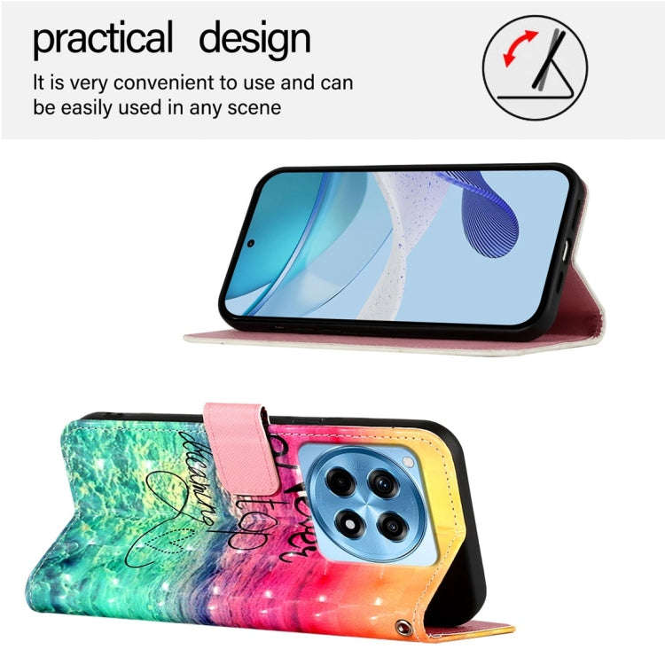 For OnePlus 12R Global 3D Painting Horizontal Flip Leather Phone Case(Chasing Dreams)