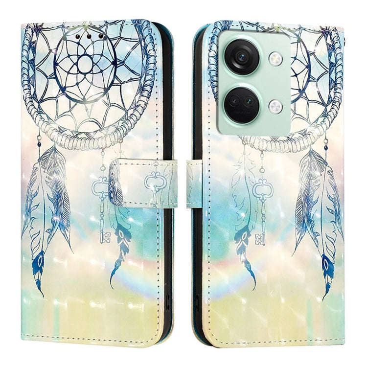 For OnePlus Ace 2V / Nord 3 3D Painting Horizontal Flip Leather Phone Case(Dream Wind Chimes)