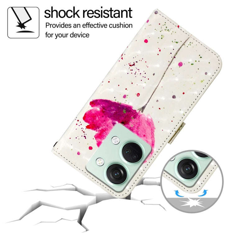 For OnePlus Ace 2V / Nord 3 3D Painting Horizontal Flip Leather Phone Case(Flower)