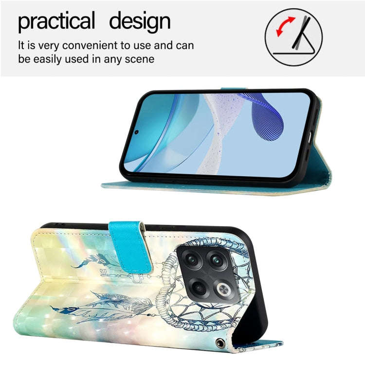 For OnePlus Ace Pro / 10T Global 3D Painting Horizontal Flip Leather Phone Case(Dream Wind Chimes)