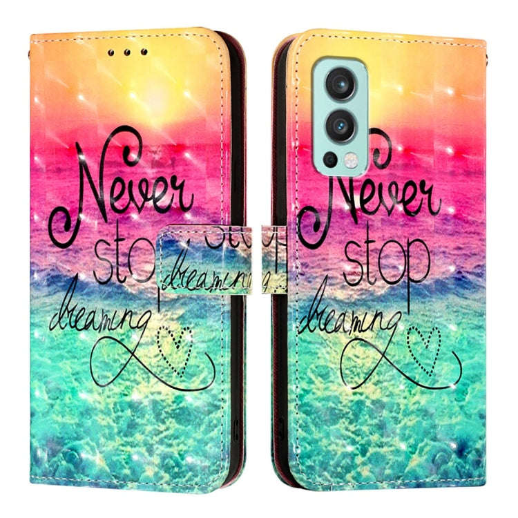For OnePlus Nord 2 5G 3D Painting Horizontal Flip Leather Phone Case(Chasing Dreams)