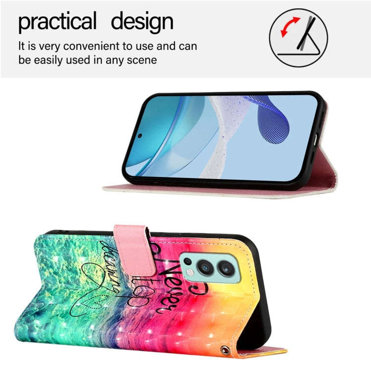 For OnePlus Nord 2 5G 3D Painting Horizontal Flip Leather Phone Case(Chasing Dreams)