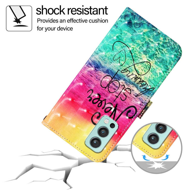 For OnePlus Nord 2 5G 3D Painting Horizontal Flip Leather Phone Case(Chasing Dreams)