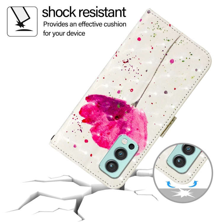 For OnePlus Nord 2 5G 3D Painting Horizontal Flip Leather Phone Case(Flower)