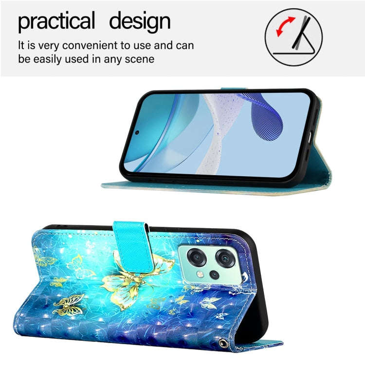 For OnePlus Nord 2 Lite / Nord CE 2 Lite 5G 3D Painting Horizontal Flip Leather Phone Case(Golden...