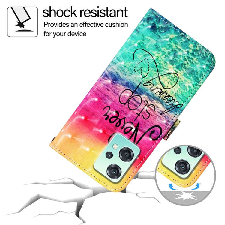 For OnePlus Nord 2 Lite / Nord CE 2 Lite 5G 3D Painting Horizontal Flip Leather Phone Case(Chasin...