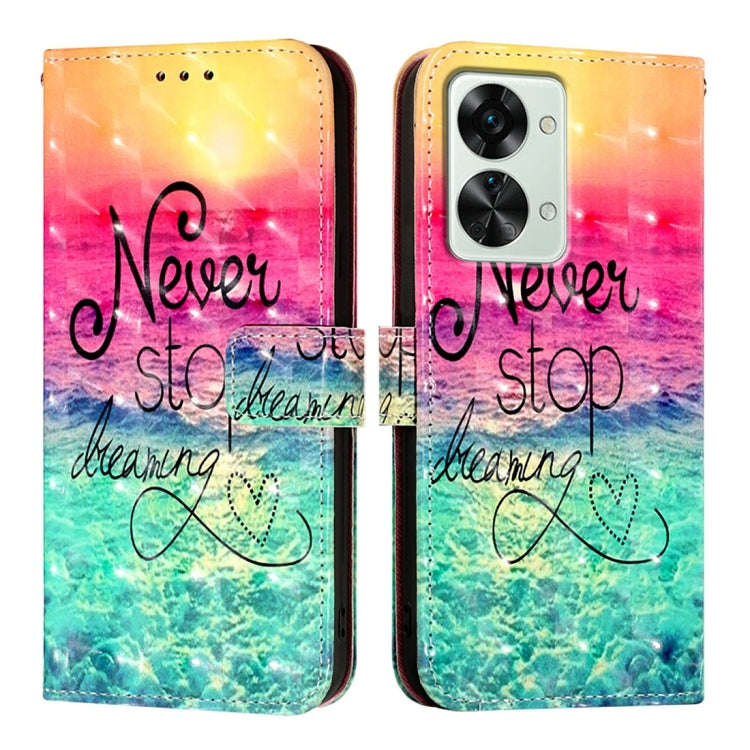 For OnePlus Nord 2T 3D Painting Horizontal Flip Leather Phone Case(Chasing Dreams)
