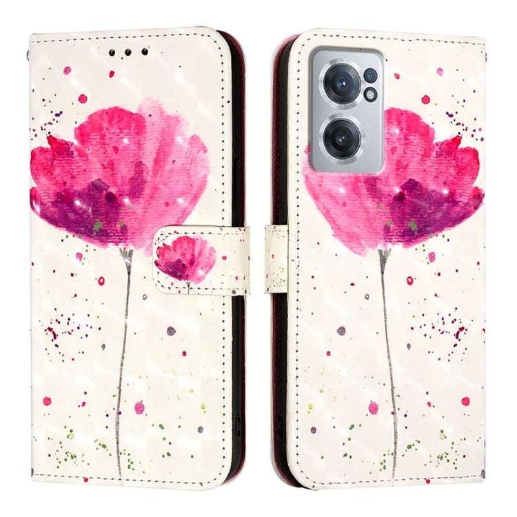 For OnePlus Nord CE 2 5G 3D Painting Horizontal Flip Leather Phone Case(Flower)