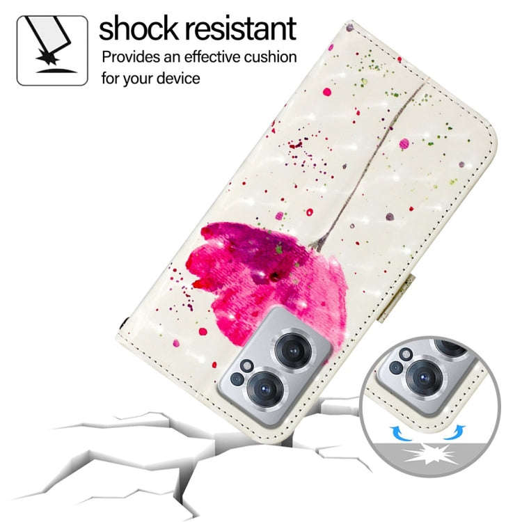 For OnePlus Nord CE 2 5G 3D Painting Horizontal Flip Leather Phone Case(Flower)
